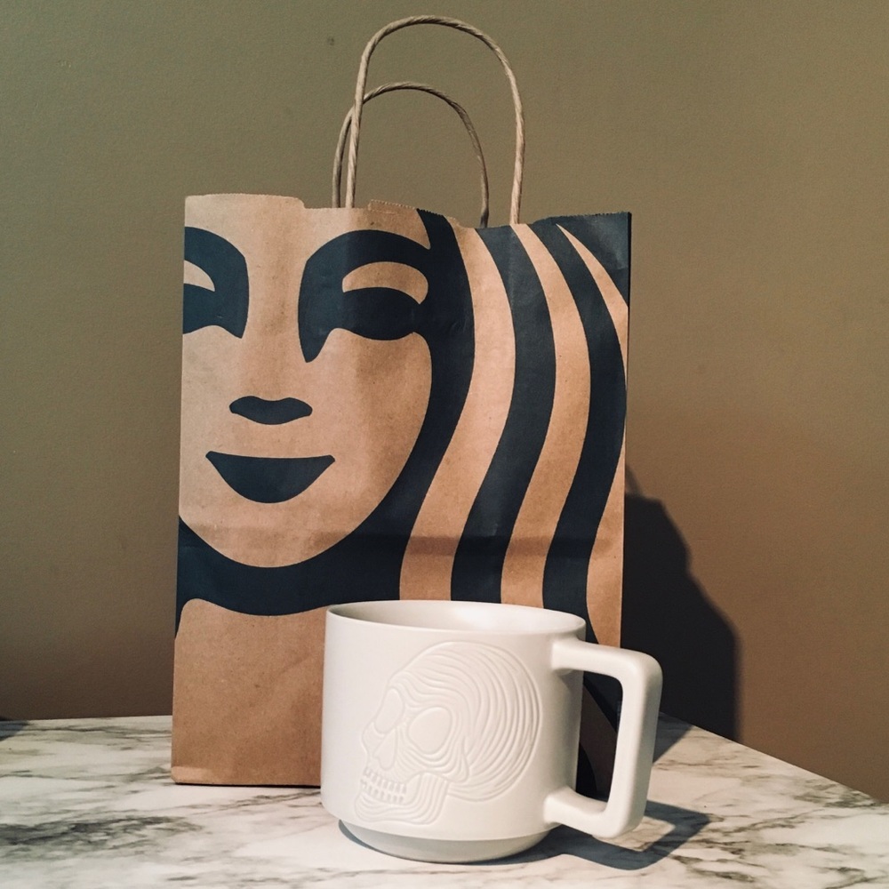 Starbucks 2019 Halloween White Skull Mug